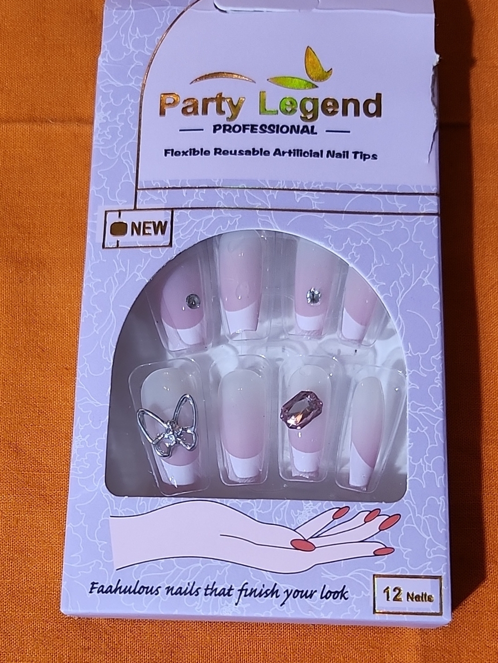 Party legend professional.  Pink with white tip and charms
